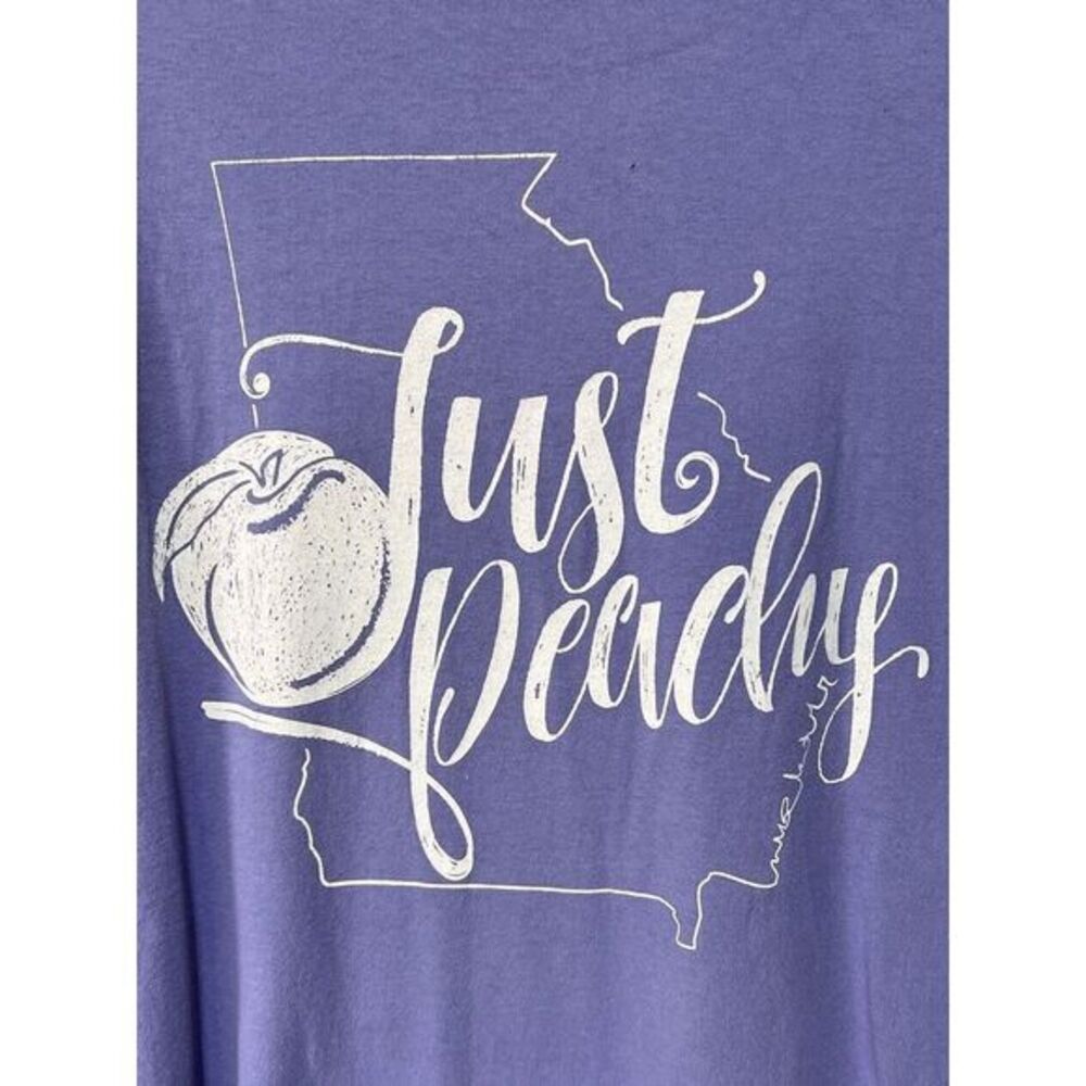 Just Peachy Georgia Women's Graphic T-Shirt Gildan Purple 2XL‎ READ DESCRIPTION - Picture 3 of 6
